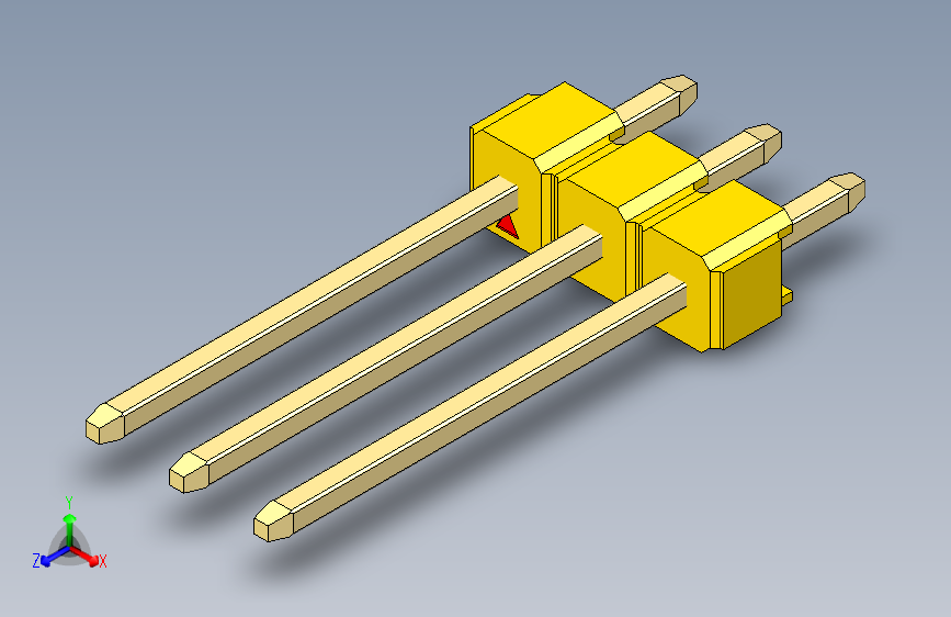彩色公头100mil（2.54mm）系列-DS1021_yellow_1x03p_100mil_Type5_rev1.0