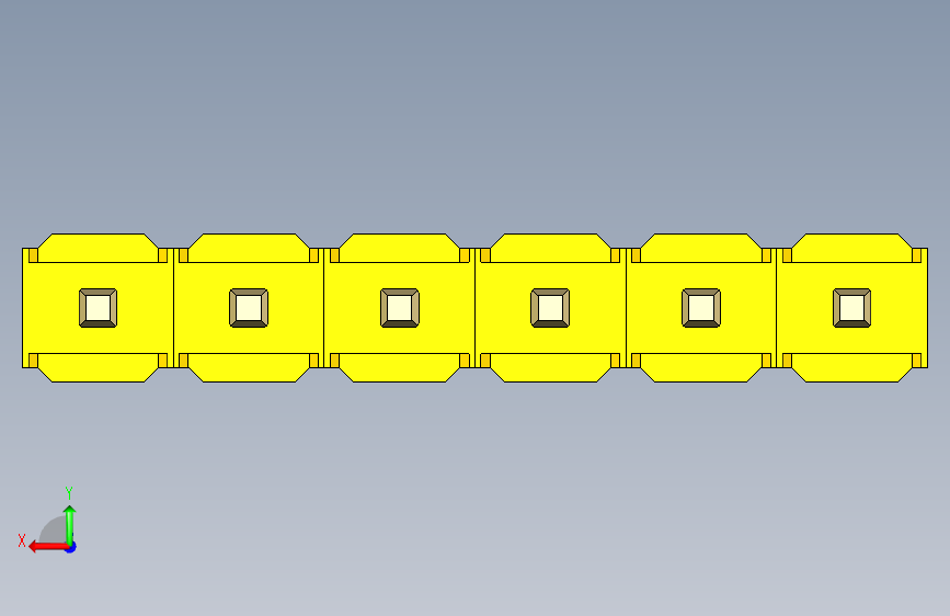 彩色公头100mil（2.54mm）系列-DS1021_yellow_1x06p_100mil_Type5_rev1.0_STEP_模型图纸 ...