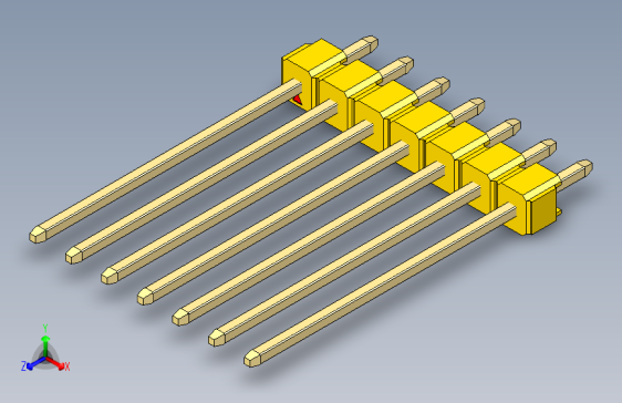 彩色公头100mil（2.54mm）系列-DS1021_yellow_1x07p_100mil_Type19_rev1.0