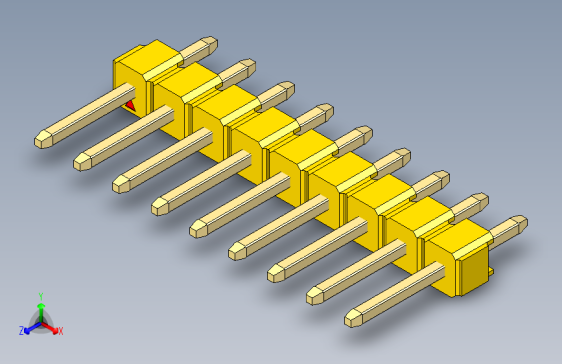 彩色公头100mil（2.54mm）系列-DS1021_yellow_1x09p_100mil_Type1_rev1.0