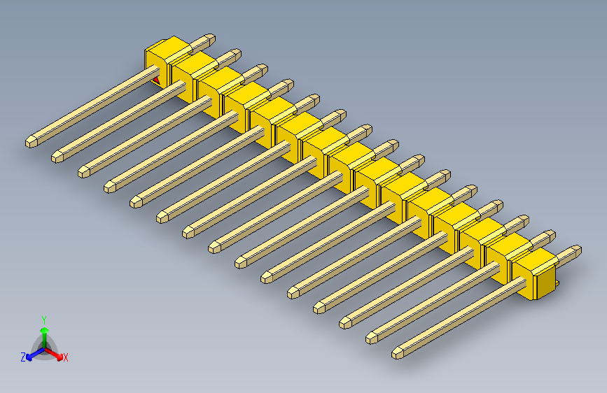 彩色公头100mil（2.54mm）系列-DS1021_yellow_1x15p_100mil_Type5_rev1.0