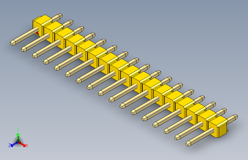 彩色公头100mil（2.54mm）系列-DS1021_yellow_1x17p_100mil_Type1_rev1.0