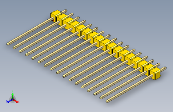 彩色公头100mil（2.54mm）系列-DS1021_yellow_1x17p_100mil_Type19_rev1.0