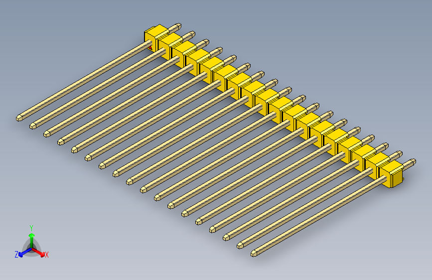 彩色公头100mil（2.54mm）系列-DS1021_yellow_1x18p_100mil_Type43_rev1.0