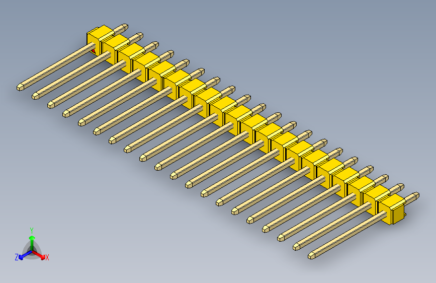 彩色公头100mil（2.54mm）系列-DS1021_yellow_1x20p_100mil_Type5_rev1.0