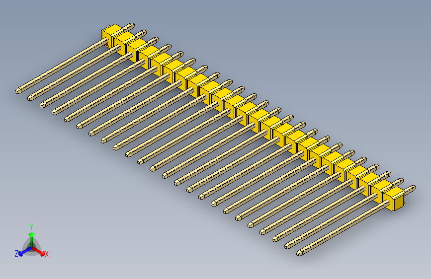彩色公头100mil（2.54mm）系列-DS1021_yellow_1x24p_100mil_Type19_rev1.0