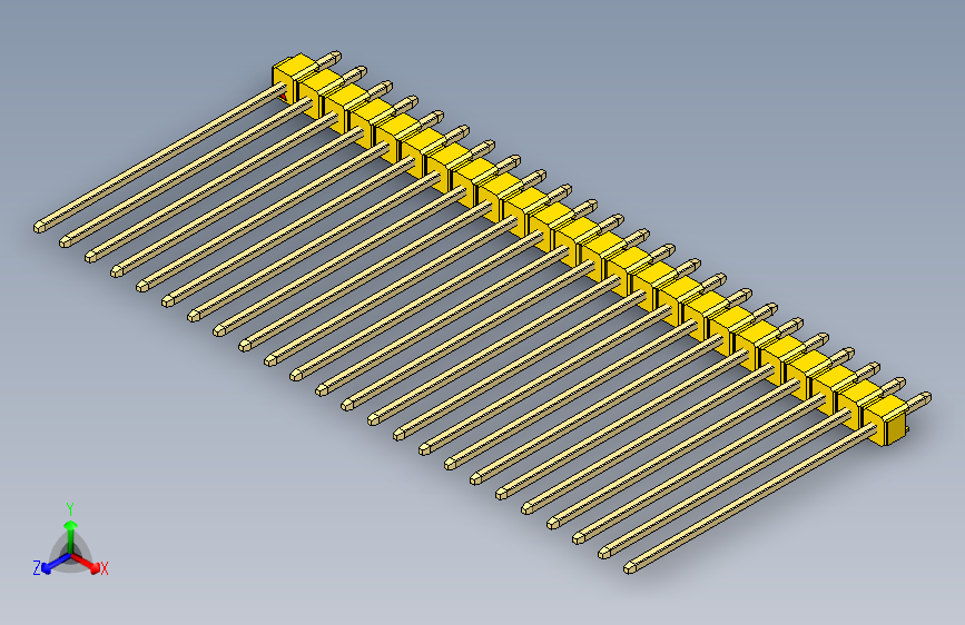 彩色公头100mil（2.54mm）系列-DS1021_yellow_1x24p_100mil_Type43_rev1.0