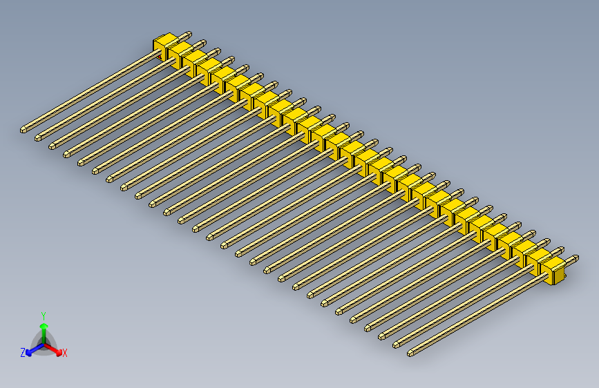 彩色公头100mil（2.54mm）系列-DS1021_yellow_1x28p_100mil_Type43_rev1.0