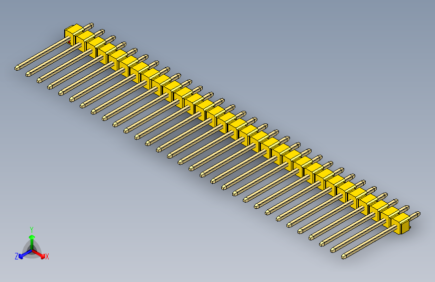 彩色公头100mil（2.54mm）系列-DS1021_yellow_1x31p_100mil_Type5_rev1.0