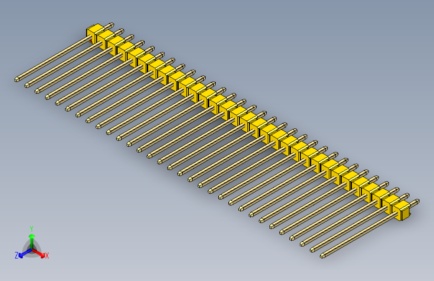 彩色公头100mil（2.54mm）系列-DS1021_yellow_1x31p_100mil_Type19_rev1.0
