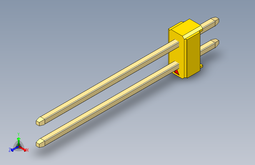 彩色公头100mil（2.54mm）系列-DS1021_yellow_2x01p_100mil_Type19_rev1.0