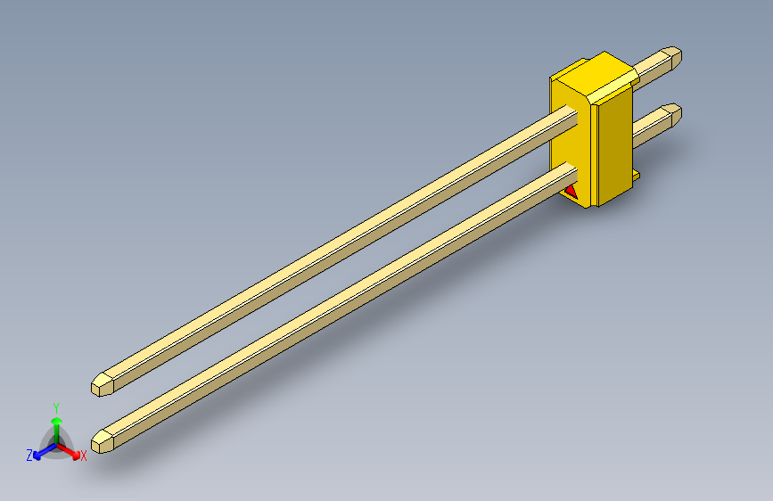 彩色公头100mil（2.54mm）系列-DS1021_yellow_2x01p_100mil_Type43_rev1.0