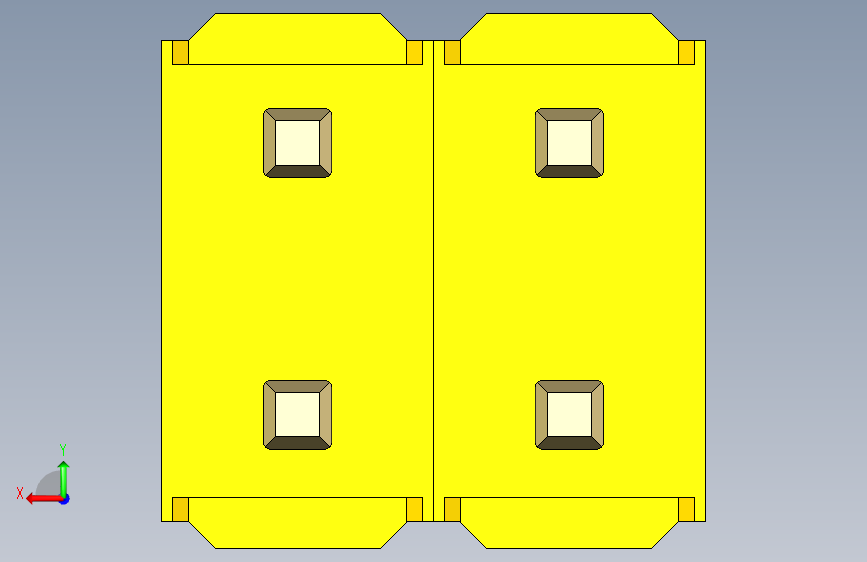彩色公头100mil（2.54mm）系列-DS1021_yellow_2x02p_100mil_Type5_rev1.0_STEP_模型图纸 ...