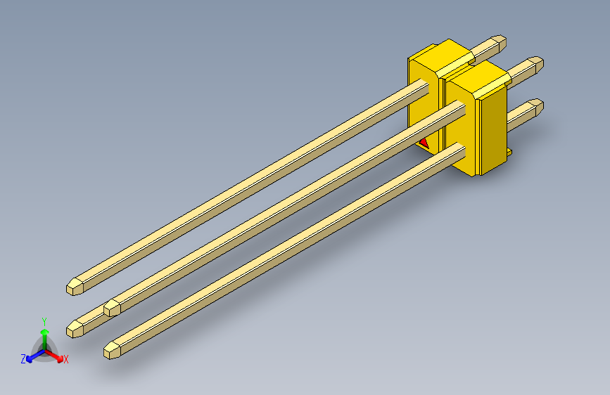 彩色公头100mil（2.54mm）系列-DS1021_yellow_2x02p_100mil_Type43_rev1.0