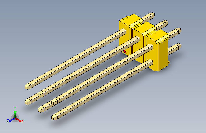 彩色公头100mil（2.54mm）系列-DS1021_yellow_2x03p_100mil_Type19_rev1.0