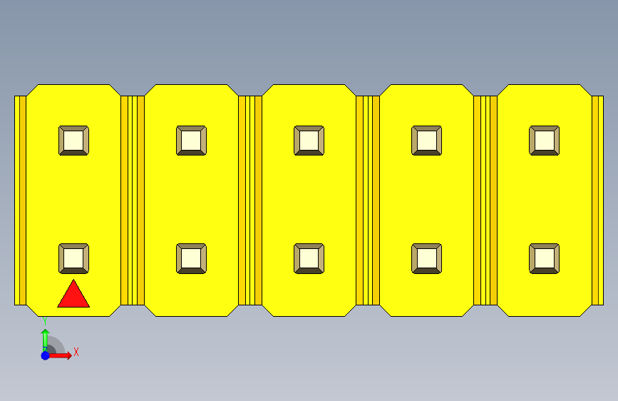 彩色公头100mil（2.54mm）系列-DS1021_yellow_2x05p_100mil_Type43_rev1.0_STEP_模型图纸 ...