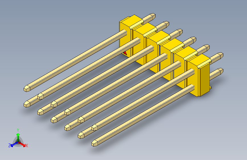 彩色公头100mil（2.54mm）系列-DS1021_yellow_2x06p_100mil_Type19_rev1.0