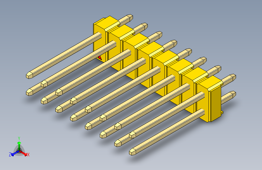 彩色公头100mil（2.54mm）系列-DS1021_yellow_2x08p_100mil_Type5_rev1.0