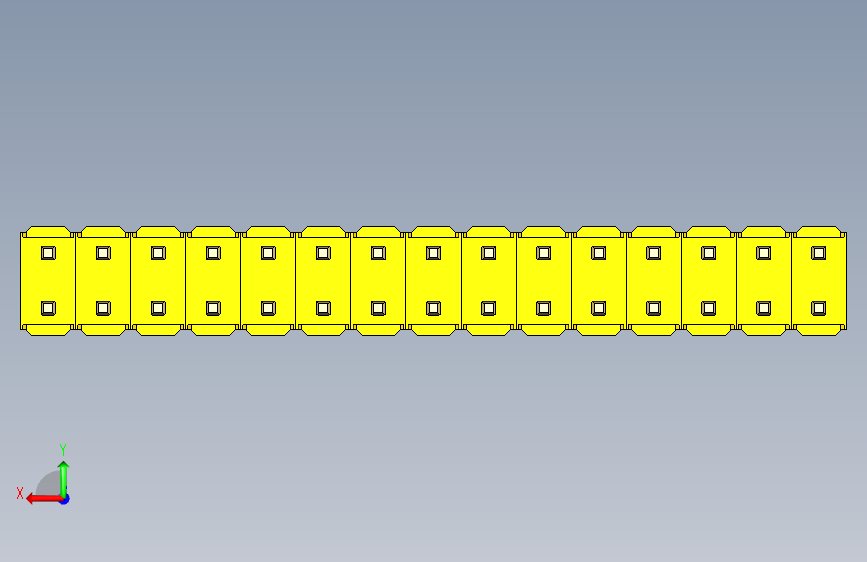 彩色公头100mil（2.54mm）系列-DS1021_yellow_2x15p_100mil_Type5_rev1.0_STEP_模型图纸 ...