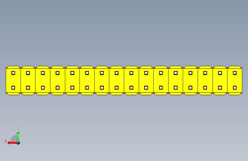 彩色公头100mil（2.54mm）系列-DS1021_yellow_2x16p_100mil_Type1_rev1.0_STEP_模型图纸 ...