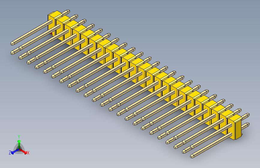 彩色公头100mil（2.54mm）系列-DS1021_yellow_2x23p_100mil_Type5_rev1.0