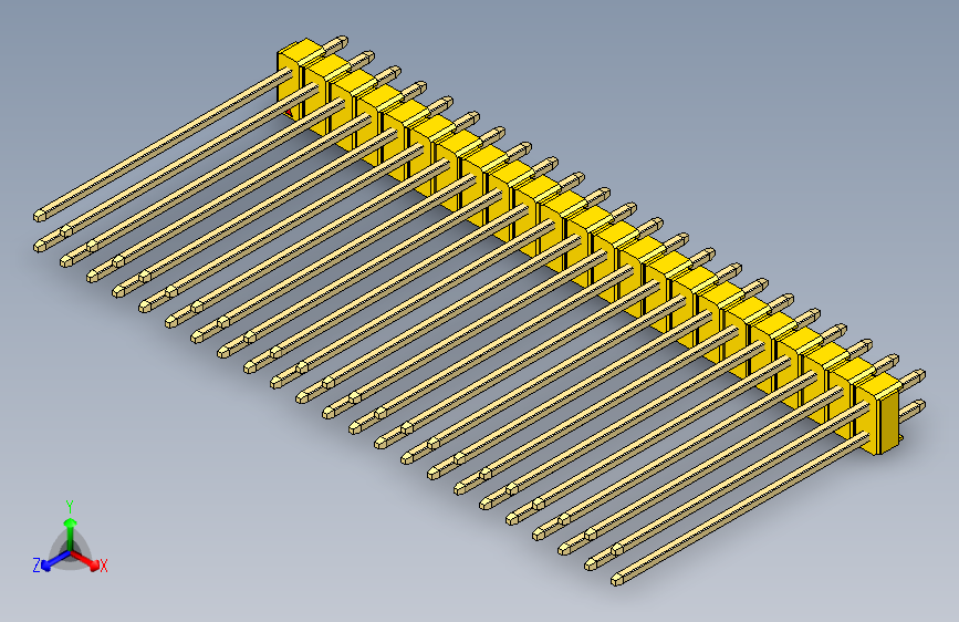 彩色公头100mil（2.54mm）系列-DS1021_yellow_2x23p_100mil_Type43_rev1.0
