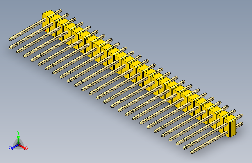 彩色公头100mil（2.54mm）系列-DS1021_yellow_2x26p_100mil_Type5_rev1.0