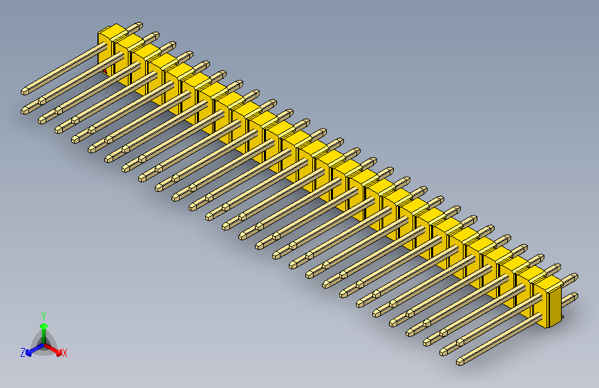 彩色公头100mil（2.54mm）系列-DS1021_yellow_2x27p_100mil_Type5_rev1.0