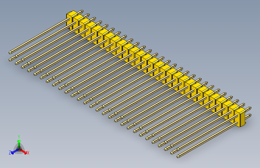 彩色公头100mil（2.54mm）系列-DS1021_yellow_2x28p_100mil_Type43_rev1.0