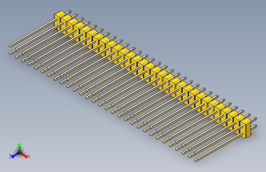彩色公头100mil（2.54mm）系列-DS1021_yellow_2x30p_100mil_Type19_rev1.0
