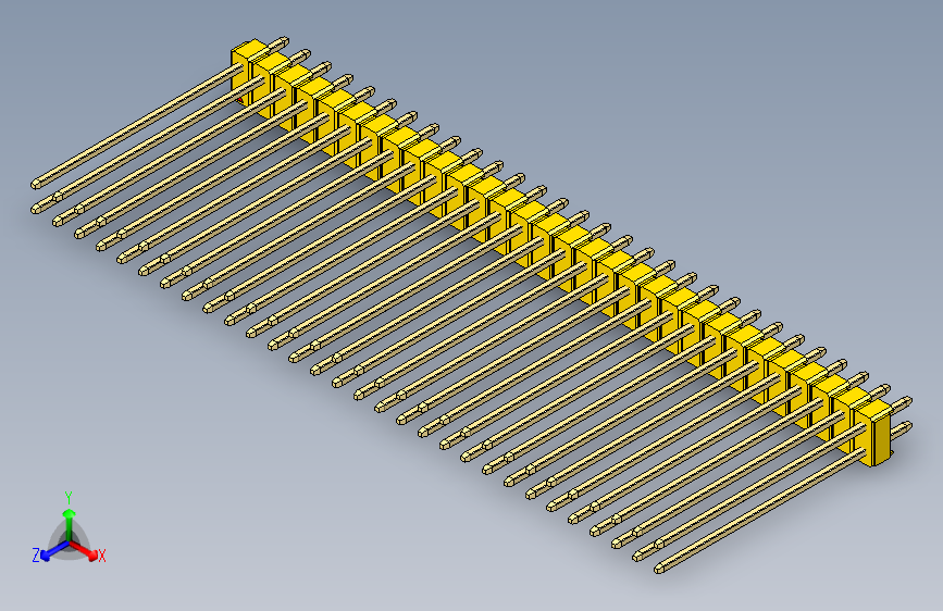 彩色公头100mil（2.54mm）系列-DS1021_yellow_2x30p_100mil_Type43_rev1.0