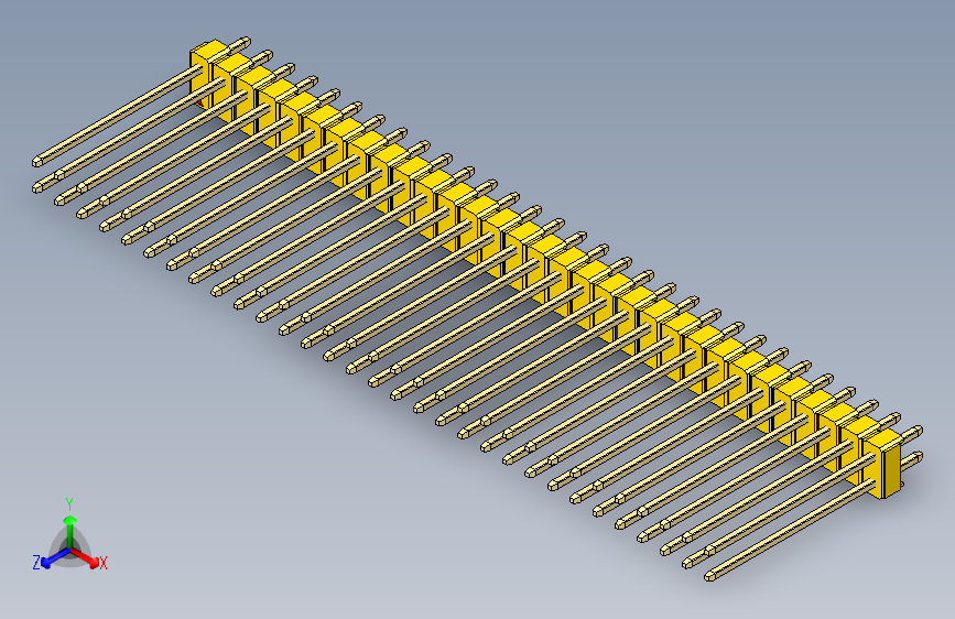 彩色公头100mil（2.54mm）系列-DS1021_yellow_2x31p_100mil_Type19_rev1.0