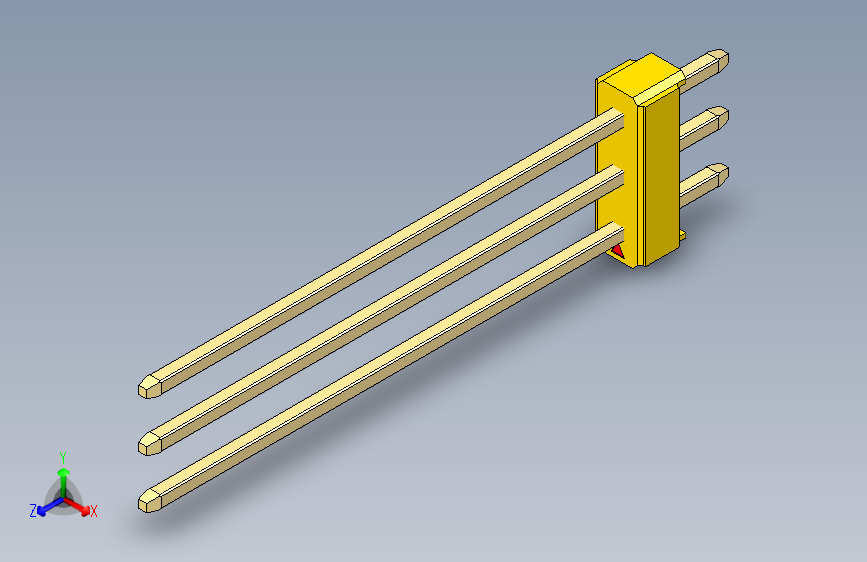 彩色公头100mil（2.54mm）系列-DS1021_yellow_3x01p_100mil_Type43_rev1.0