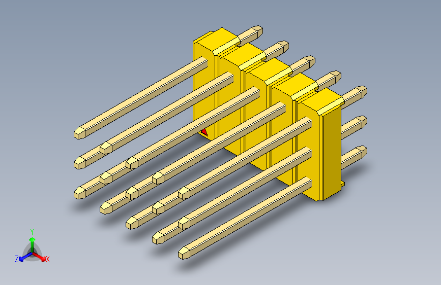 彩色公头100mil（2.54mm）系列-DS1021_yellow_3x05p_100mil_Type5_rev1.0