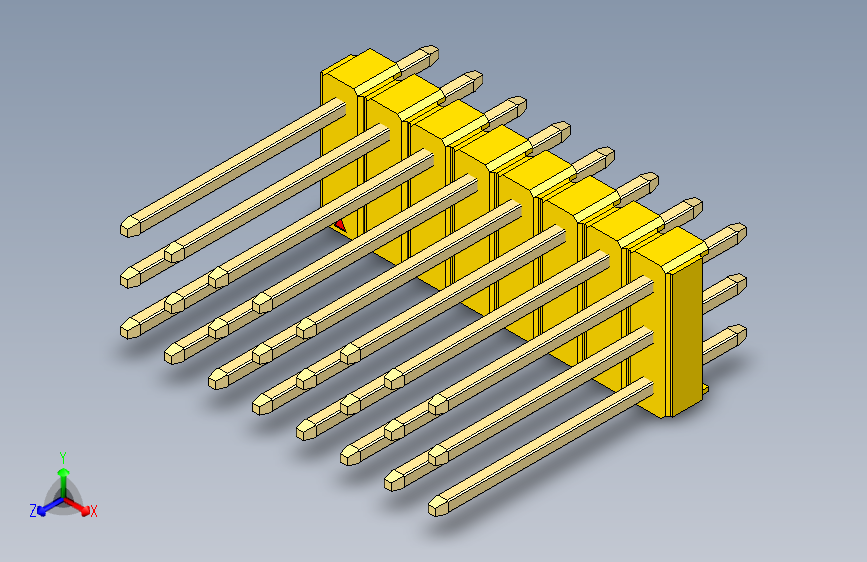 彩色公头100mil（2.54mm）系列-DS1021_yellow_3x08p_100mil_Type5_rev1.0
