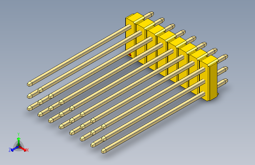 彩色公头100mil（2.54mm）系列-DS1021_yellow_3x08p_100mil_Type43_rev1.0
