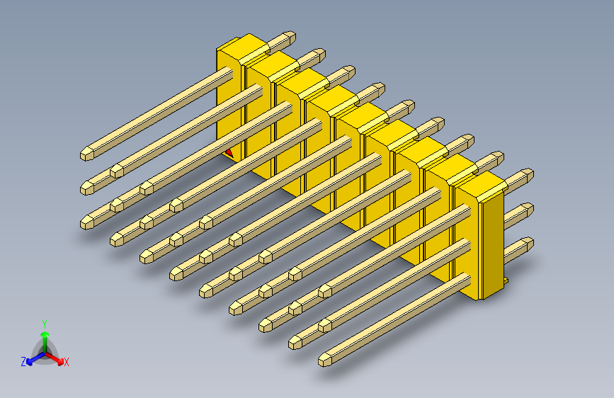 彩色公头100mil（2.54mm）系列-DS1021_yellow_3x09p_100mil_Type5_rev1.0
