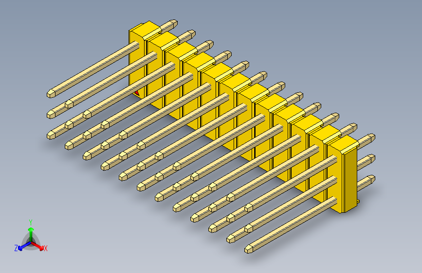 彩色公头100mil（2.54mm）系列-DS1021_yellow_3x12p_100mil_Type5_rev1.0