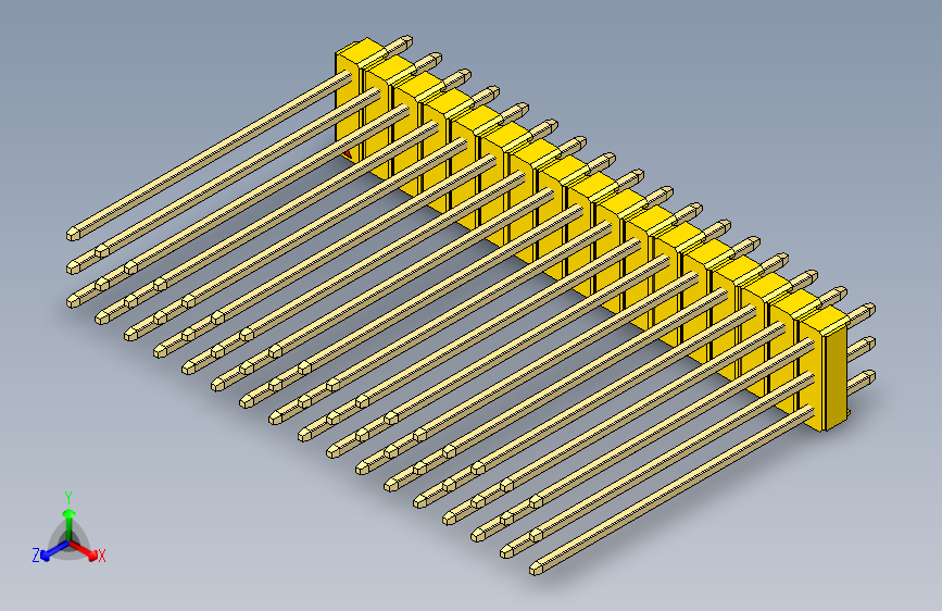 彩色公头100mil（2.54mm）系列-DS1021_yellow_3x17p_100mil_Type43_rev1.0