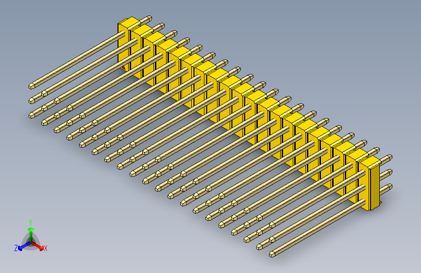 彩色公头100mil（2.54mm）系列-DS1021_yellow_3x20p_100mil_Type19_rev1.0