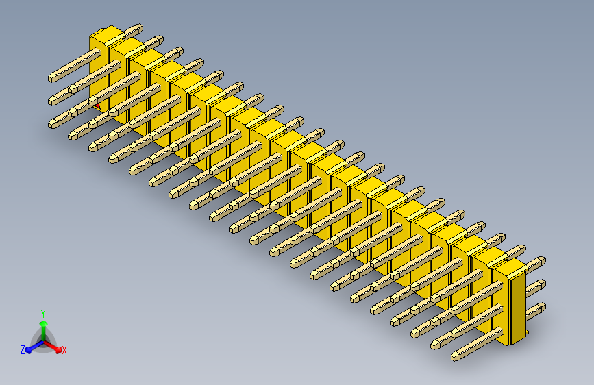 彩色公头100mil（2.54mm）系列-DS1021_yellow_3x21p_100mil_Type1_rev1.0