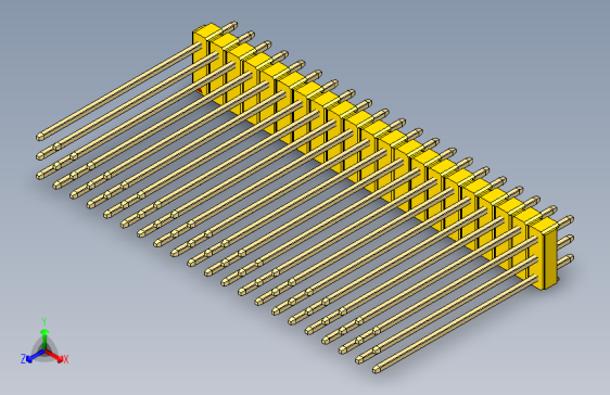 彩色公头100mil（2.54mm）系列-DS1021_yellow_3x21p_100mil_Type43_rev1.0