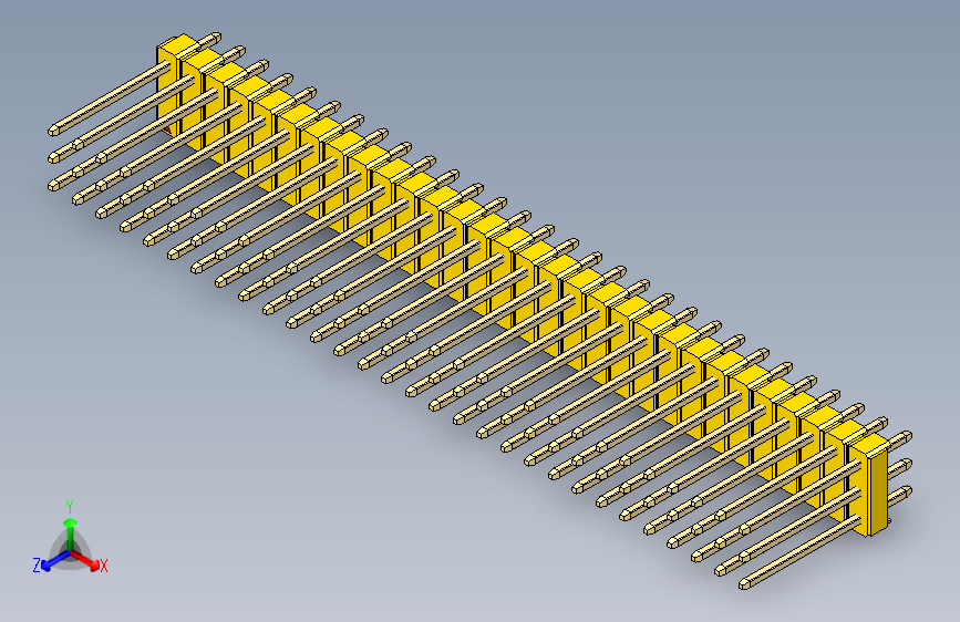 彩色公头100mil（2.54mm）系列-DS1021_yellow_3x30p_100mil_Type5_rev1.0