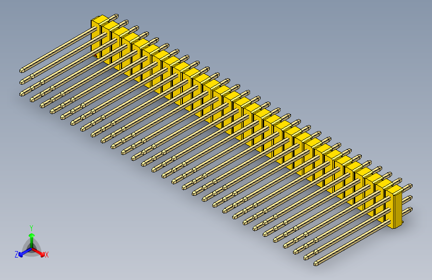 彩色公头100mil（2.54mm）系列-DS1021_yellow_3x30p_100mil_Type19_rev1.0