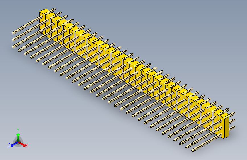 彩色公头100mil（2.54mm）系列-DS1021_yellow_3x31p_100mil_Type5_rev1.0