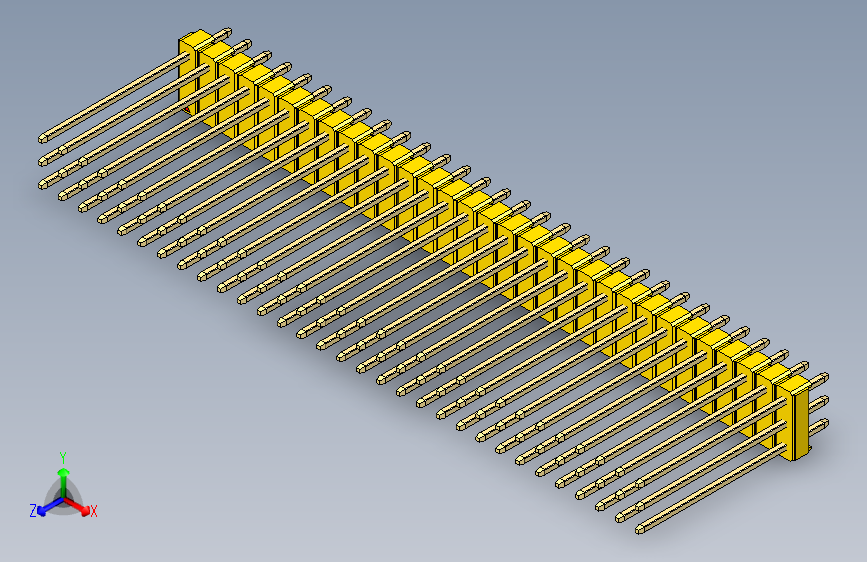 彩色公头100mil（2.54mm）系列-DS1021_yellow_3x31p_100mil_Type19_rev1.0