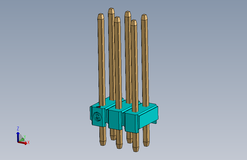 彩色公头100mil（2.54mm）系列-DS1021-100mil(2.54mm)-Type5(3x12.5mm)-3Rx32pin-colored-REV1.0