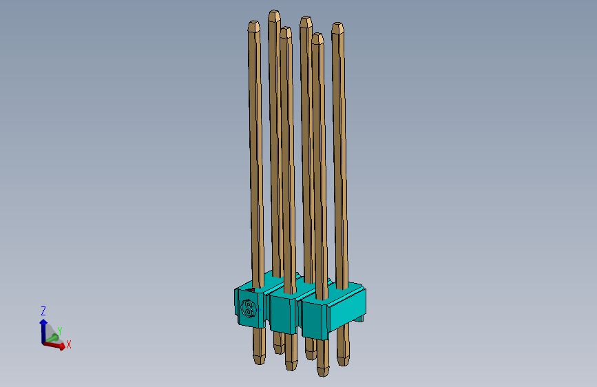 彩色公头100mil（2.54mm）系列-DS1021-100mil(2.54mm)-Type19(3x18.8mm)-3Rx32pin-colored-REV1.0