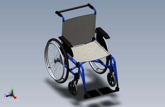 电动四轮医疗轮椅3D图纸