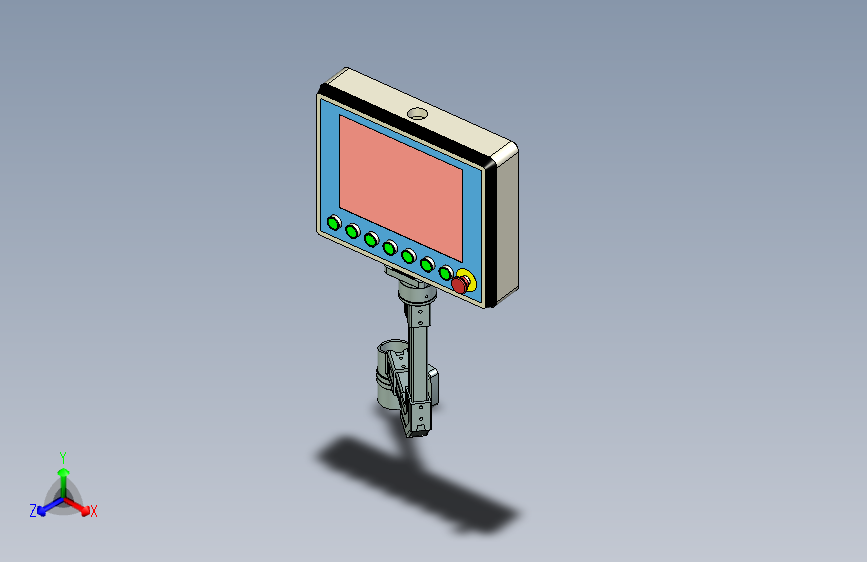 悬臂操作箱3d图纸三维模型